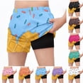 thumbnail image 1 of Crunowin Boys Summer Shorts Ice Cream Print Elastic Waist Lightweight Beach Shorts Green Size 14, 1 of 6