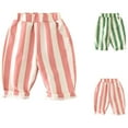 thumbnail image 1 of Crunowin Boys and Girls Cotton Pants, Colorful Wearable Spring Autumn Casual Striped Toddler Kids Everyday Pants Green 12M, 1 of 4
