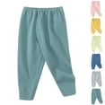thumbnail image 1 of Crunowin Boys and Girls Cotton Pants, Full Length Elastic Waist Loose Kids Casual Pants Pink 6, 1 of 4