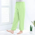 thumbnail image 1 of Crunowin Boys and Girls Cotton Pants Palazzo Lantern Style Lightweight Cuffed Bottom Ankle Length Breathable Casual Pants Green Size 14, 1 of 4