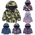 thumbnail image 1 of Crunowin Boys and Girls Hooded Jackets, Cozy Windproof With Pockets Kids Fashion Outerwear Army Green 6/7, 1 of 5