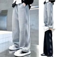 thumbnail image 1 of Crunowin Boys and Girls Loose Pants, Sporty Soft Cotton Wide Leg Straight Kids Casual Pants Black 7, 1 of 10