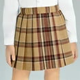 thumbnail image 1 of Crunowin Girls Back To School Skirts Plaid Check Pattern Pleated Blazer Outwear Uniform Khaki Size 2T, 1 of 6