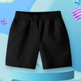 thumbnail image 1 of Crunowin Girls Cotton Shorts Summer Solid Color Comfortable Loose Home Wear Shorts Black Size 7 Years, 1 of 6