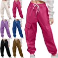 thumbnail image 1 of Crunowin Girls Kids Cargo Pants Functional Side Pockets Relaxed Fit Spring Fall Khaki Size 11, 1 of 10