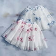 thumbnail image 1 of Crunowin Girls Short Skirts Tulle Puffy Versatile Casual Everyday Skirts Blue Size 9, 1 of 5