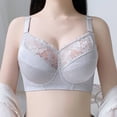 thumbnail image 1 of Crunowin Lace Bra for Women, Solid Comfortable Underwire Daily Bra Gray S, 1 of 3
