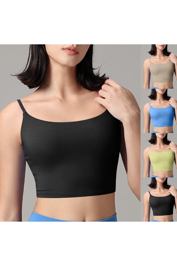 Sports Bras for Women, Racerback Running Bra Workout Crop Tank Tops Longline Sports Bra Push up Blue 2XL