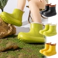 thumbnail image 1 of Crunowin Women's Ankle Rain Boots, Non-Slip All Seasons Fashion Waterproof Outdoor Casual Shoes Yellow 7.5-8.5, 1 of 8