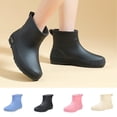 thumbnail image 1 of Crunowin Women's Ankle Rain Boots, Waterproof Non-Slip Outdoor Use Fall Winter Comfortable Shoes Beige 6, 1 of 10