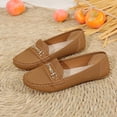 thumbnail image 1 of Crunowin Women's Breathable Round Toe Loafers, Breathable Upper Round Toe Covered Heel Casual Comfortable Flats Khaki, 1 of 8