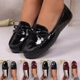 thumbnail image 1 of Crunowin Women's Flats, Slip-On Shallow Toe Retro Comfortable Plus Size Walking Shoes Wine 8.5, 1 of 10