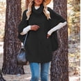 thumbnail image 1 of Crunowin Women's Knitted Sweater, Fashion Wear Solid Color Turtle Neck Half Sleeve Casual Pullover Tops Black L, 1 of 3
