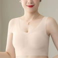 thumbnail image 1 of Crunowin Women's Push Up Bra, Breathable Traceless Solid Color Comfort Wire Free Daily Underwear Beige XXXXL, 1 of 6