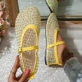 thumbnail image 1 of Crunowin Women's Slip-On Flats, Breathable Mesh Fabric Rhinestone Detail Comfort Shoes Yellow 6.5, 1 of 9