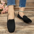 thumbnail image 1 of Crunowin Women's Slip-On Flats, Knitted Mesh Fabric Shallow Mouth Lightweight Daily Shoes Black 6, 1 of 8