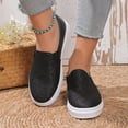 thumbnail image 1 of Crunowin Women's Slip-On Flats, Lightweight Glitter Finish Round Toe Comfort Shoes Black 7.5, 1 of 8