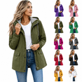 thumbnail image 1 of Crunowin Women's Waterproof Hiking Jacket Hooded Windbreaker with Drawstring Waist and Pockets White Size M, 1 of 10