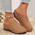 thumbnail image 1 of Crunowin Women's Wedge Heel Loafers, Embroidered Design Soft Sole Closed Toe Spring/Summer Casual Shoes Brown, 1 of 9