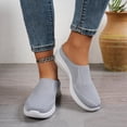 thumbnail image 1 of Crunowin Women's Wedge Heel Shoes, Casual Comfortable Shallow Toe Spring/Summer Lightweight Breathable Knit Everyday Wear Shoes Gray, 1 of 8
