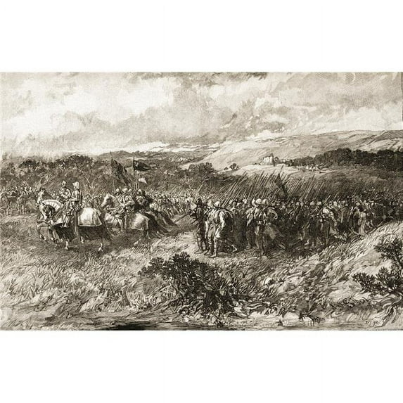 Crusaders On The March In The 12Th Century. From The Picture By Sir John Gilbert. Poster Print