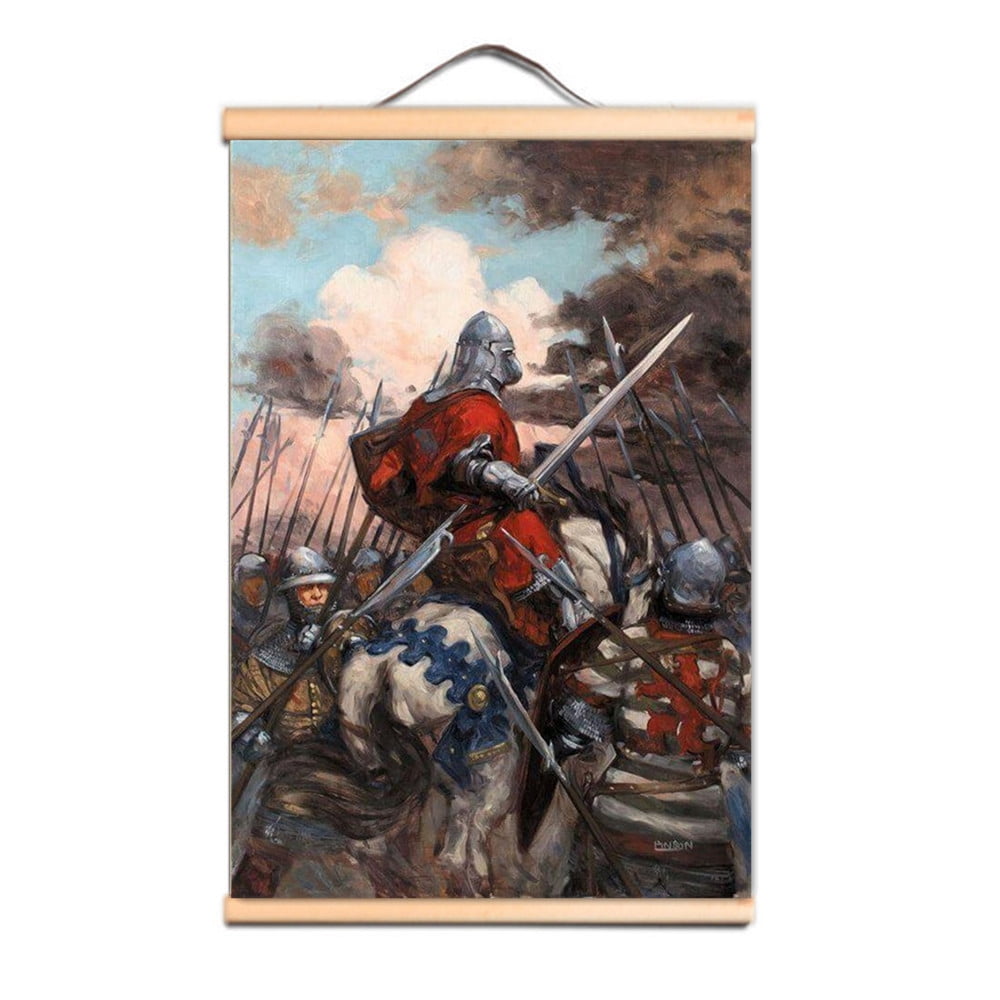 The Crusades Art Posters and Prints Wall Hanging Flag Vintage Templar ...