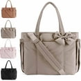 thumbnail image 1 of Crush Bow Tote Bag for Women - 2025 New Pink Tote Bags for Women, Lightweight Bag Smart Tote with 23L Large Capacity, Removable Bow Design for Work, Gym, Shopping & Travel, 1 of 9