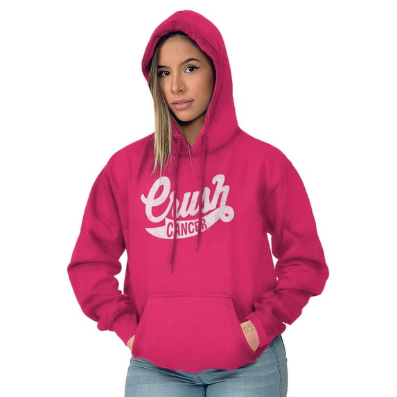 Crush Brest Cancer BCA Warrior Hoodie Sweatshirt Women Brisco Brands S