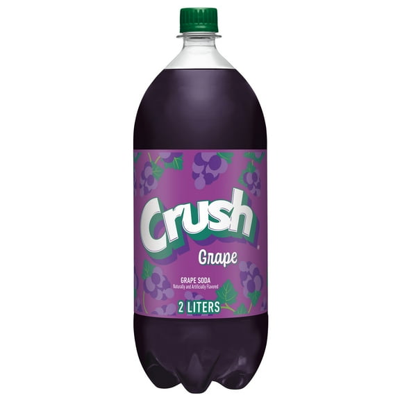 Crush Caffeine Free Grape Soda Pop, 2 L, Bottle