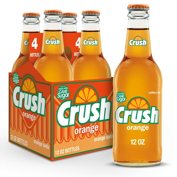 Crush Caffeine-Free Orange Soda, 12 Fl. Oz., 4 Count