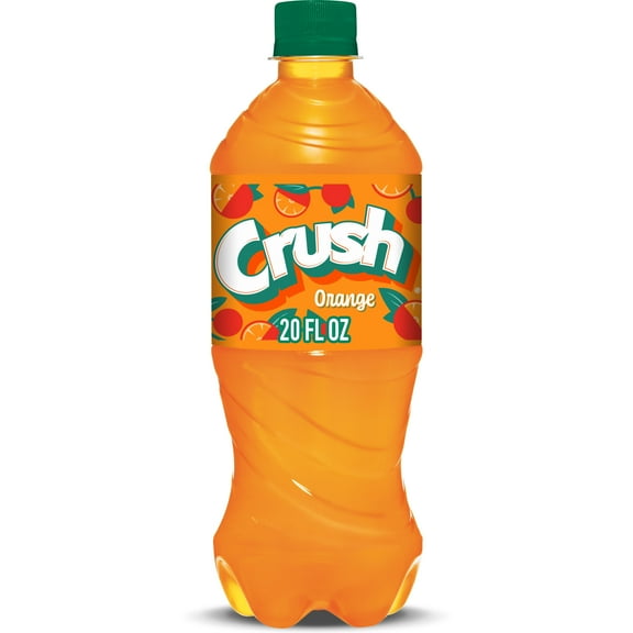 Crush Caffeine Free Orange Soda Pop, 20 fl oz, Bottle
