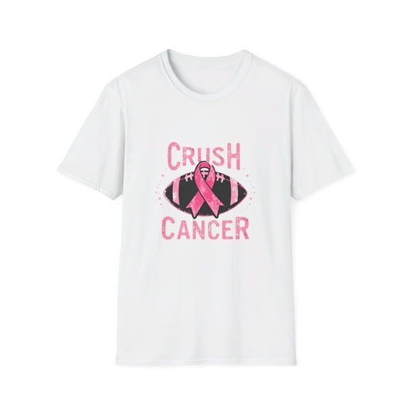Crush Cancer Football Awareness Support T-Shirt