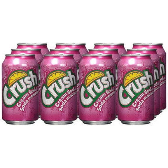 Crush Cream Soda Soft Drink 12 Cans 355ml/12 fl. oz.,{Imported from Canada}