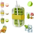 thumbnail image 1 of My Crush Cup Ice (17/28 oz), Easy Ice Press to Release, 2-In-1 Cool Summer Ice Bottle Cup with Straw, Touch Free Ice Cube Trays with Lid for Freezer Making Bottle, 1 of 7