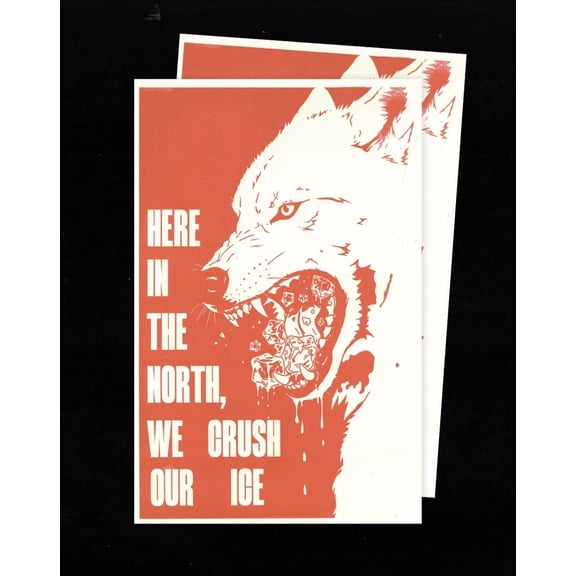 Crush Ice Risograph Poster, Unframed Paper Poster 8x10in