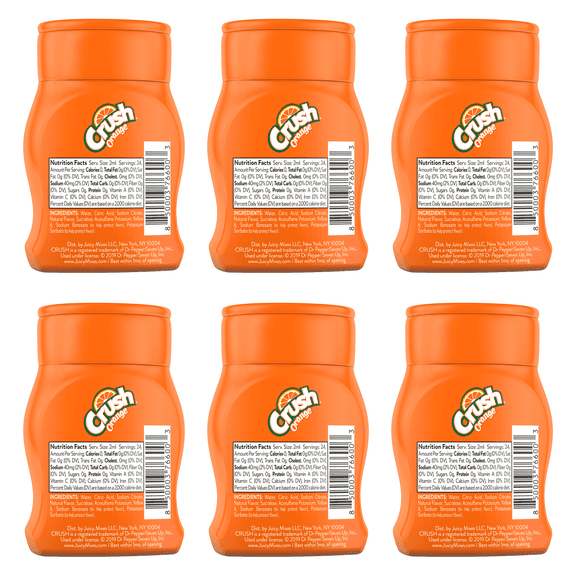 Crush Liquid Water Enhancer Orange (Pack of 6)