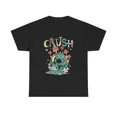 thumbnail image 1 of Crush Mushrooms Funny Retro Psychedelic Graphic Cotton Unisex T-Shirt up to size 5XL, 1 of 2