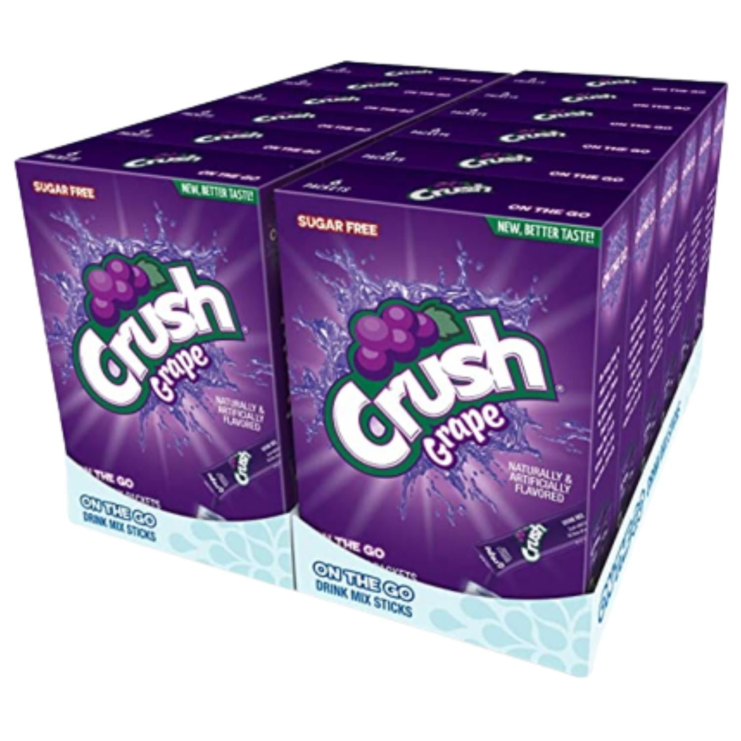 Crush On The Go, Grape Flavored Beverages, Zero Sugar Powdered Drink