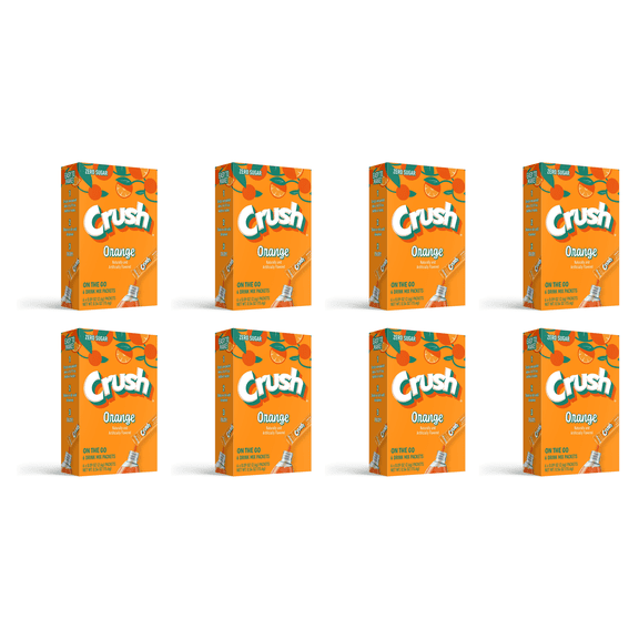 Crush Orange Powder Drink Mix Sugar Free 6 Count (Pack of 8)