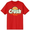 thumbnail image 1 of Crush Orange Soda Logo Crew Neck Short Sleeve Red Women's T-shirt-Small, 1 of 3