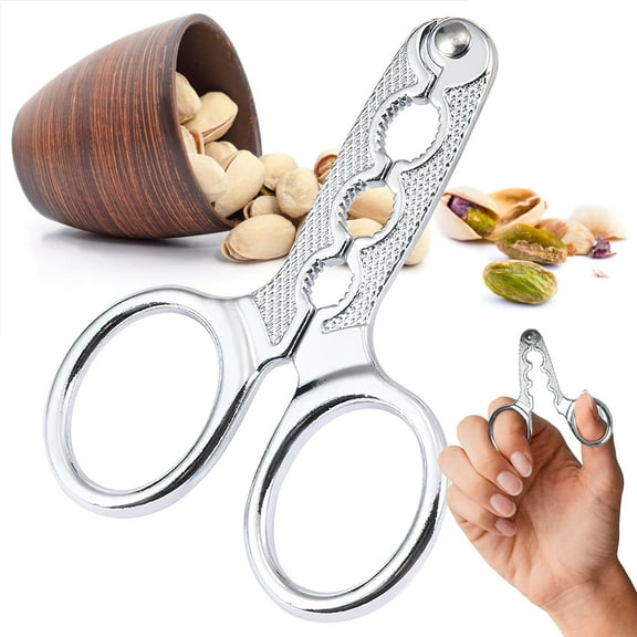No Crush Pistachio Cracker Easy to Use Nutcracker Tool for Small Nuts and Seeds 3 Size Holes for Splitting Pistachios, Sunflower Seeds, Pumpkin Seeds, and Peanuts