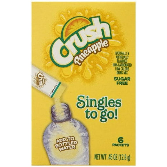 Crush Singles To Go Powder (Pack of 12) Pineapple
