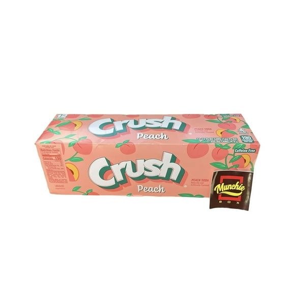 Crush Soda NJHF Reserve - Stocked for your Pleasure - Cans or Bottles (Peach Pack of (12) 12 Oz Cans)