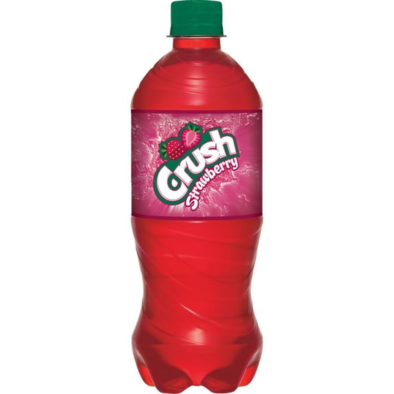 Crush Strawberry 20oz Soda Bottles, Quantity of 24