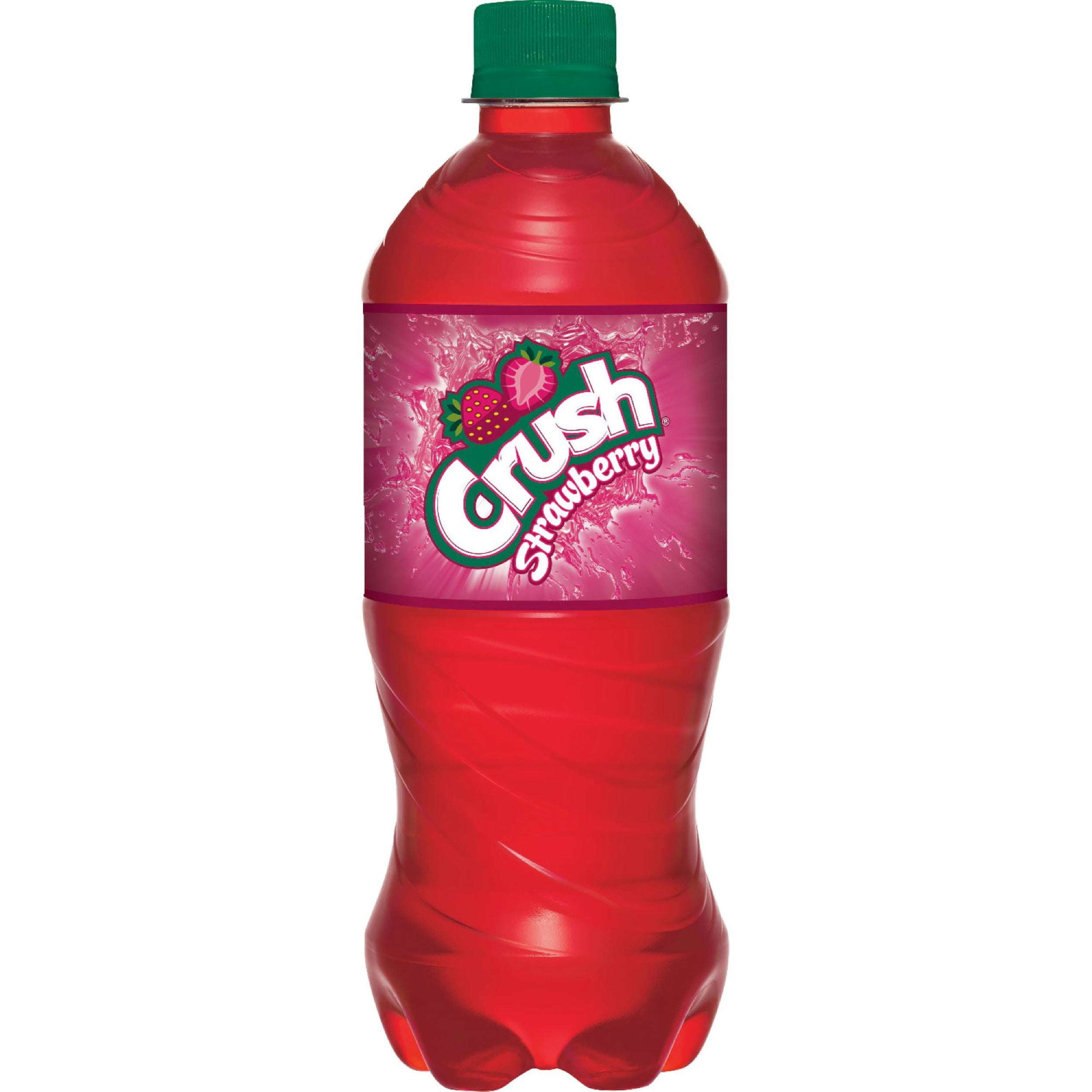 Crush Strawberry Soda 20oz Bottles, Quantity of 12