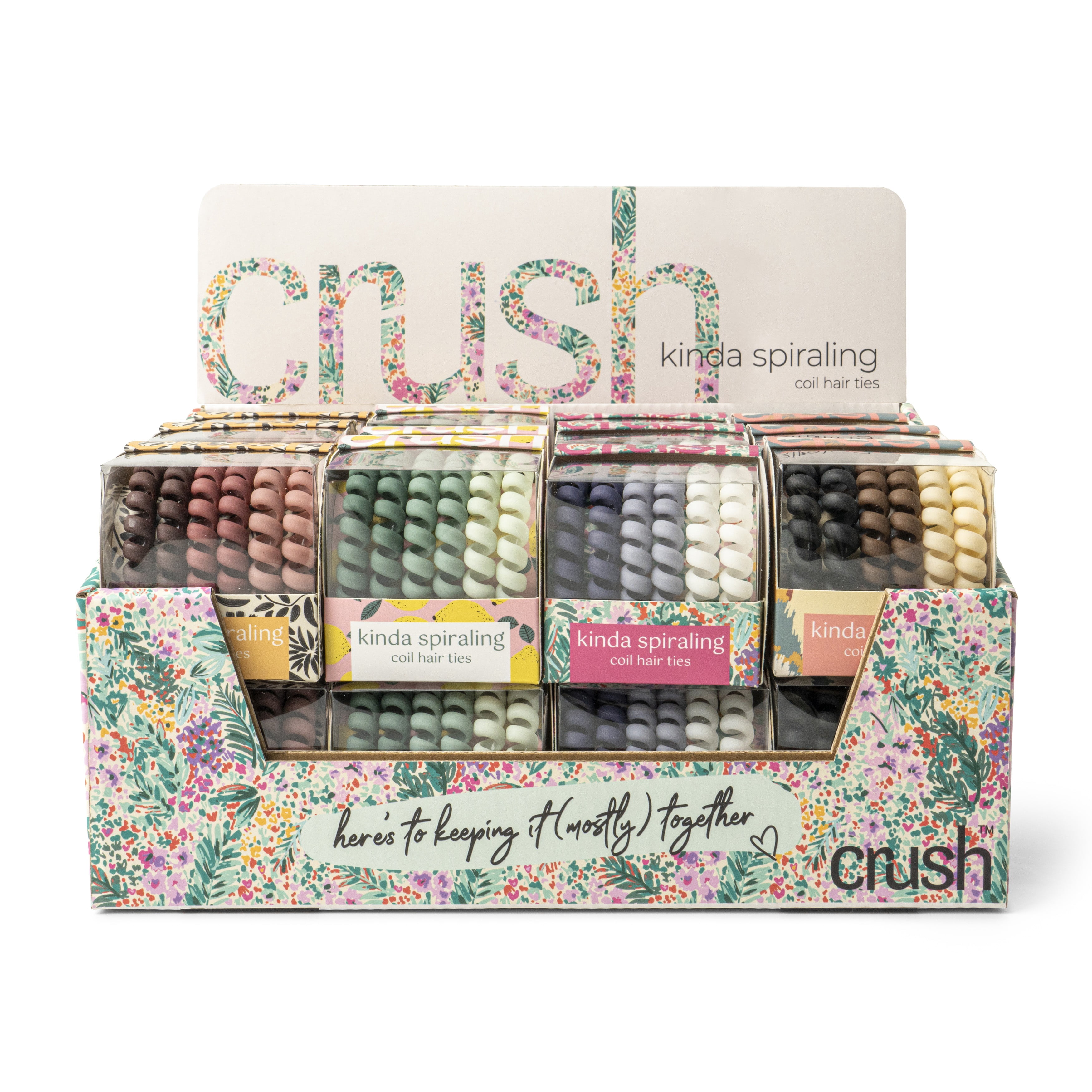 Crush(TM) Kinda Spiraling Coil Hair Ties-24 Piece Assortment