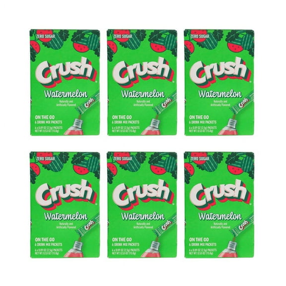 Crush Watermelon Flavored On-The-Go Drink Mix (6 ct., 6-pack)