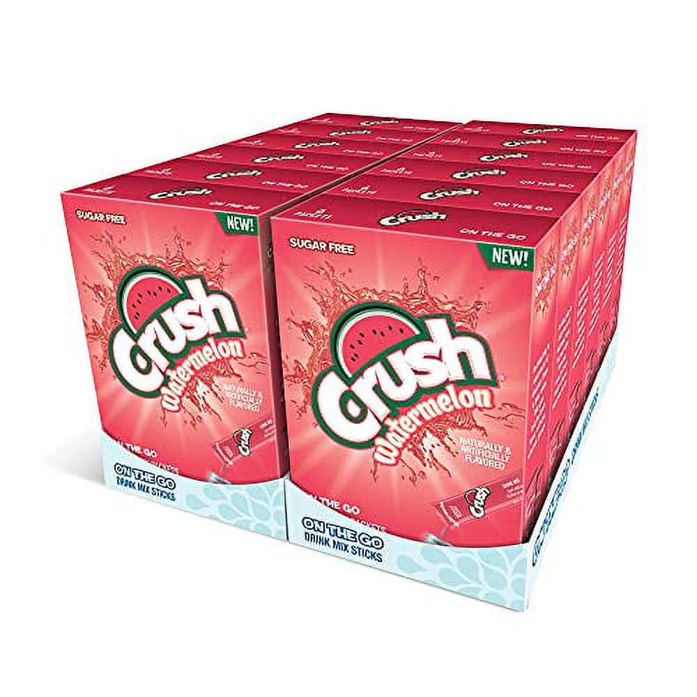 Crush, Watermelon Powder Drink Mix Sugar Free & Delicious, Makes 72