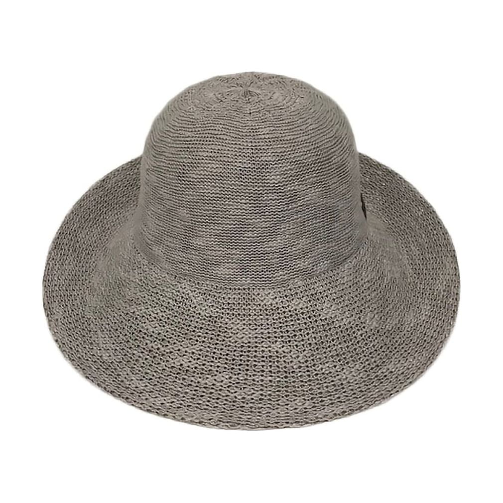 Straw Hat Betmar Hats Crushable Half Turn Brim Grey One Size  display picture 1