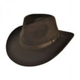thumbnail image 1 of Crushable Wool Felt Outback Hat - L - Brown, 1 of 3